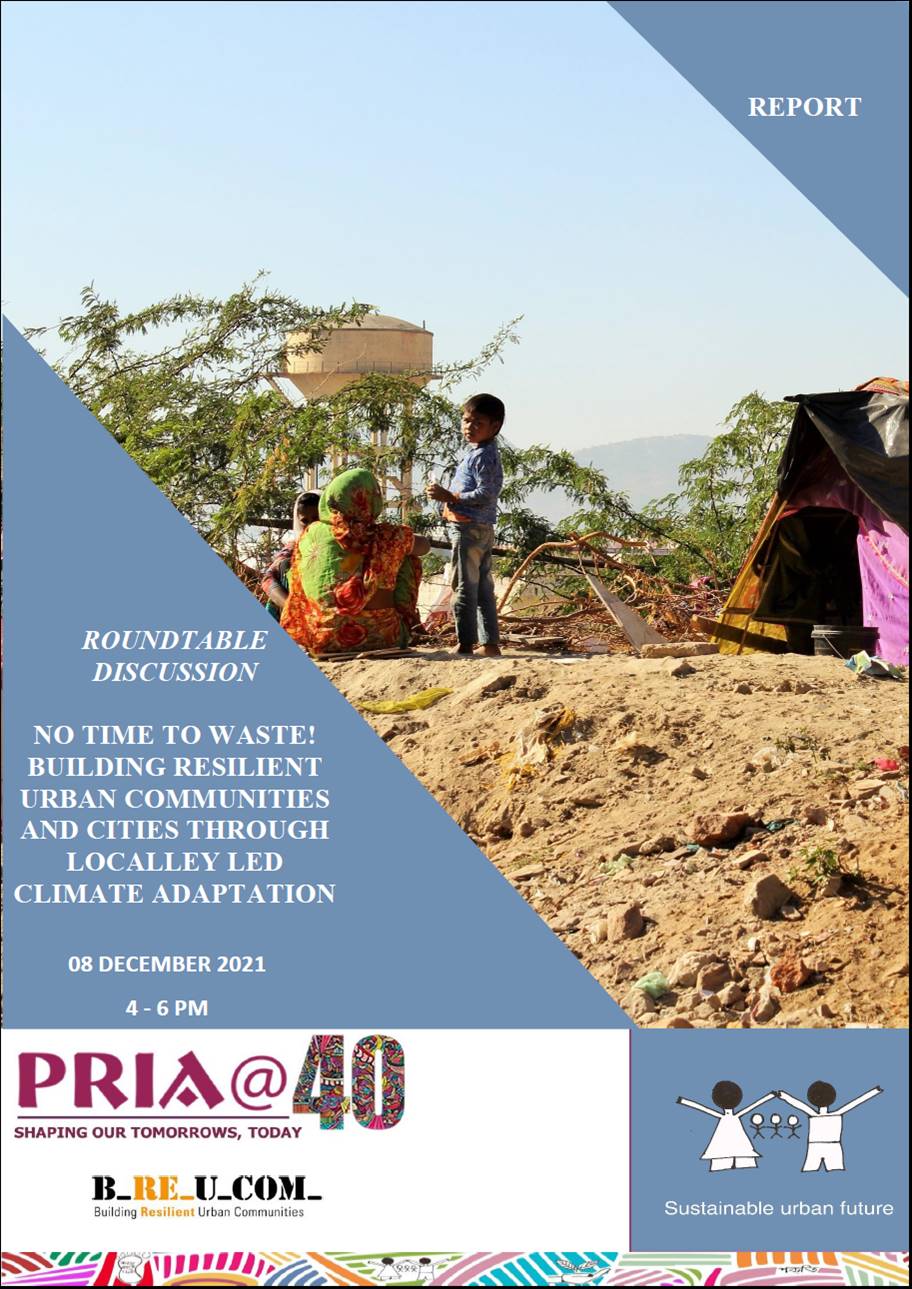 No Time to Waste: Building Resilient Urban Communities and Cities Through Locally Led Climate Adaptation